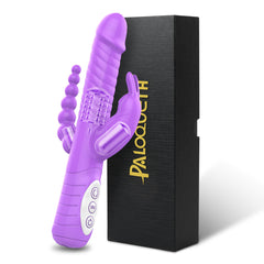 3-in-1 Rabbit Beads Dildo Vibrator