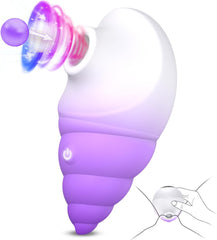 HONEY-BUNNY-Suction Cup Rose Sucking Mini Vibrator-Purple