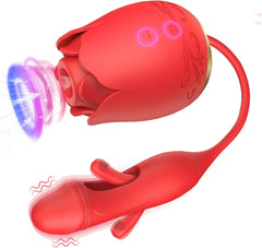 Rose Flapping & Sucking Vibrator Sex Toy