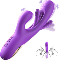 HONEY-BUNNY-Clitoris Nipple Vibrator Tongue Licker Rabbit Massager Toy-Purple