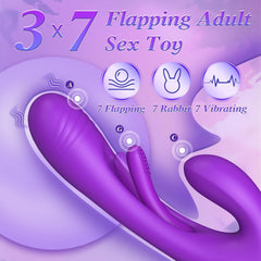 HONEY-BUNNY-Clitoris Nipple Vibrator Tongue Licker Rabbit Massager Toy-Purple