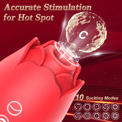 Rose Flapping & Sucking Vibrator Sex Toy