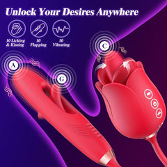 4-In-1 Rose Slap Vibrator