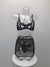 Womens Sexy Lace Sheer Bustier Lingerie Set